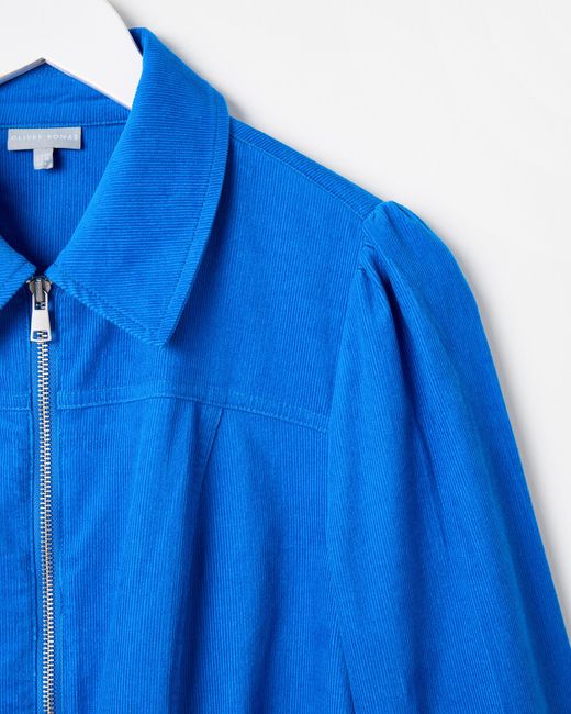 Oliver Bonas Blue Cobalt Corduroy Mini Dress, Size 12