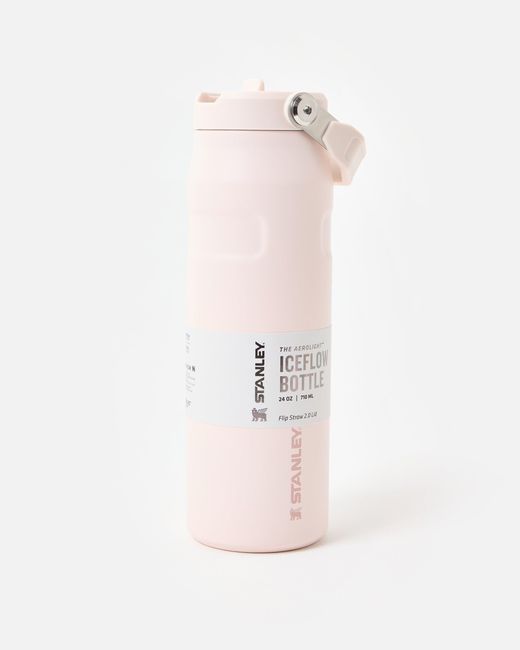 Oliver Bonas Pink Rose Quartz Stanley Cup H2.0 Iceflow Flip Straw Bottle