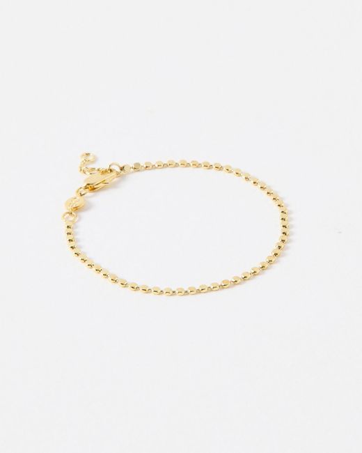 Oliver Bonas White Demi Disc Chain Bracelet