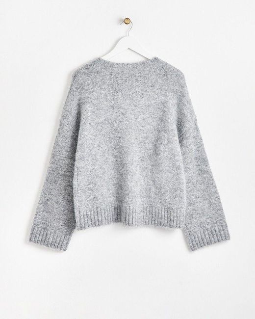 Oliver Bonas Sparkle Gray Knitted Sweater