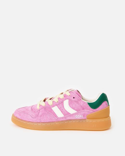 Coolway Pink Goal Lemonade Suede Trainers, Size 5.5