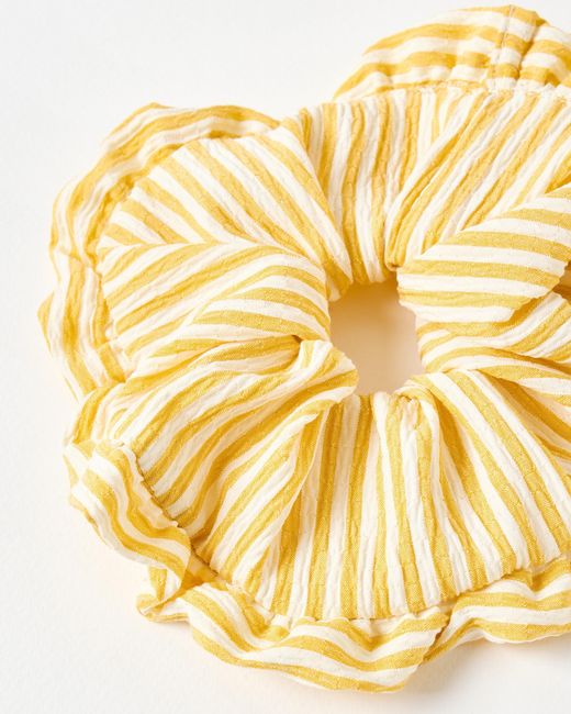 Oliver Bonas Metallic Kinsley Stripe Scrunchie