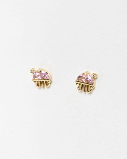 Oliver Bonas White Ula Jellyfish Stud Earrings