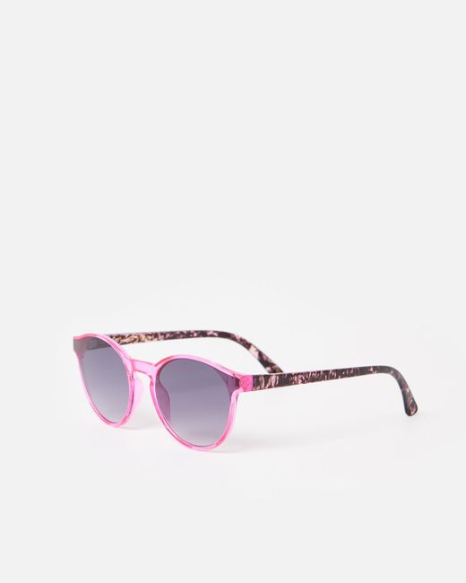 Oliver Bonas Purple Preppy Crystal Hot Round Sunglasses