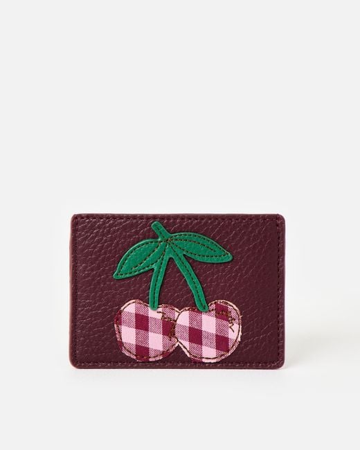 Oliver Bonas Red Burgundy Cherry Card Holder