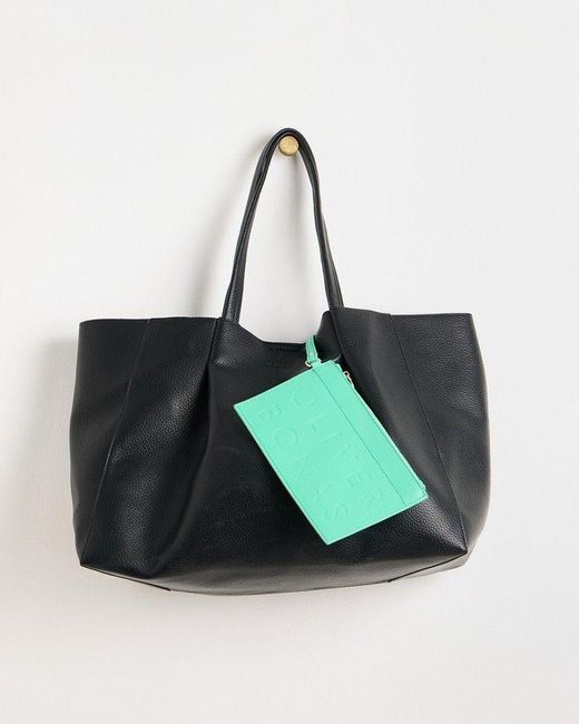 Oliver Bonas Black Aria Slouch Tote Bag