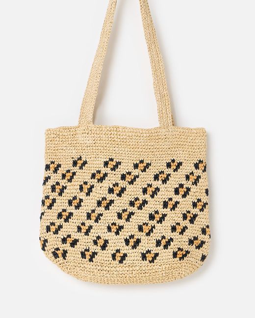 Oliver Bonas Natural Leopard Print Tote Bag
