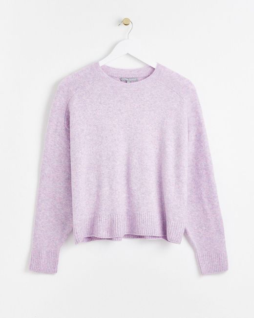 Oliver Bonas Purple Angel Lilac Knitted Jumper, Size 18