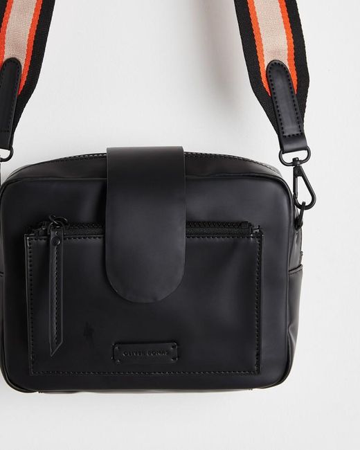 Oliver Bonas Charlee Coated Crossbody Camera Bag in Black Lyst