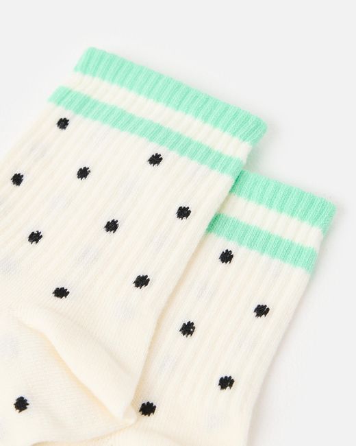 Oliver Bonas White & Black Polka Dot Sporty Ankle Socks