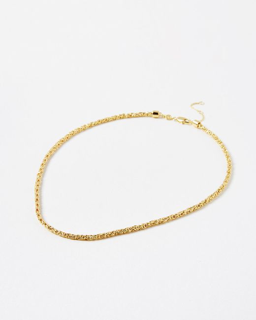 Oliver Bonas White Megan Looped Links Chain Necklace