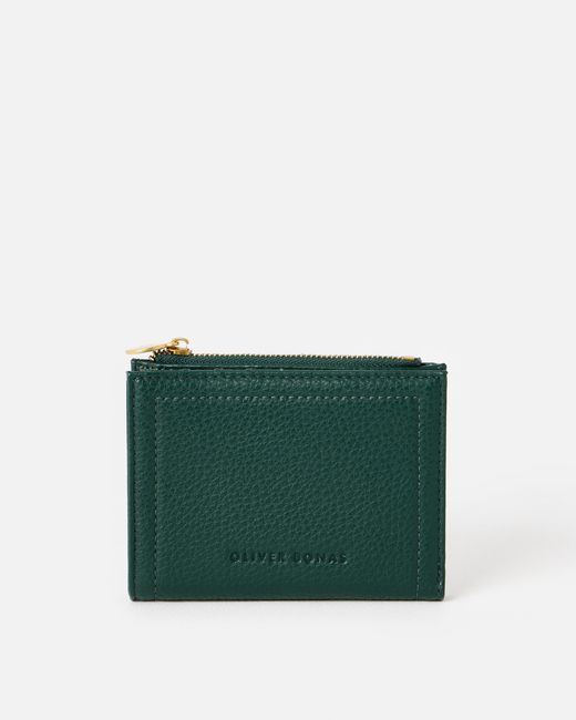 Oliver Bonas Green Kinley Forest Zipped Purse