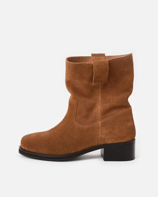 Oliver Bonas Brown Toffee Suede Pull On Boots, Size 3