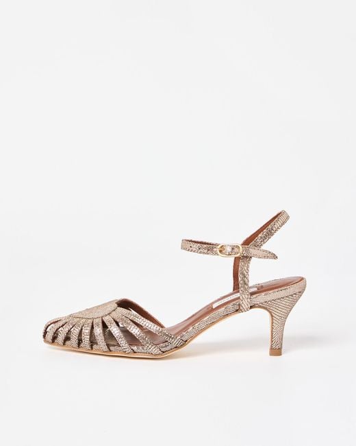 Anonymous Copenhagen Natural Keesha 55 Champagne Heeled Sandals, Size Uk 5