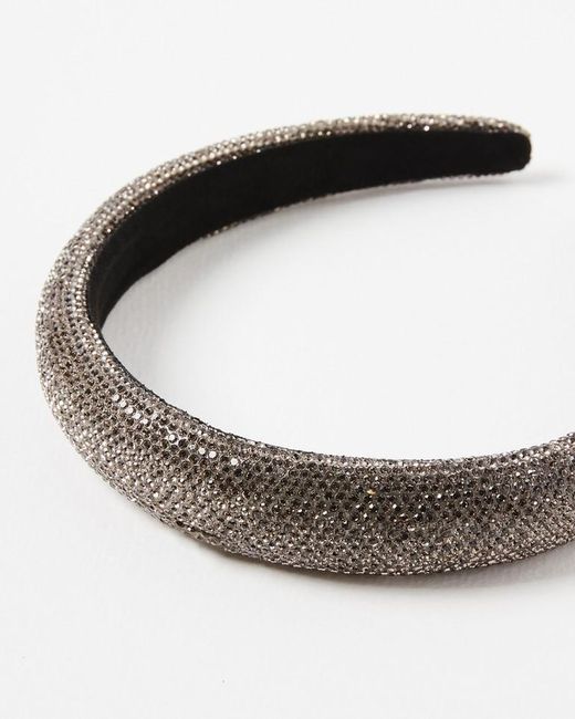 Oliver Bonas Jovie Sparkle Puffy Headband in Brown Lyst