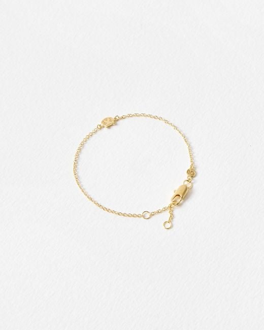 Oliver Bonas White Django Cat Chain Bracelet