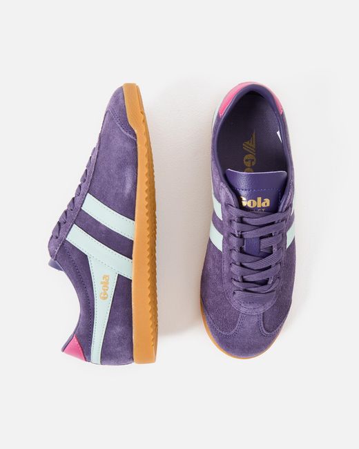 Gola Blue Bullet Plum & Surf Suede Trainers, Size 3