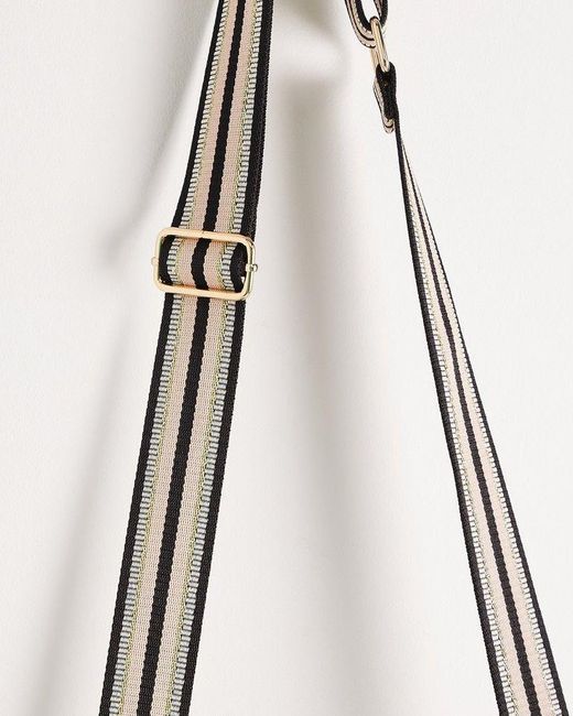 Oliver Bonas White Charlee Striped Crossbody Bag