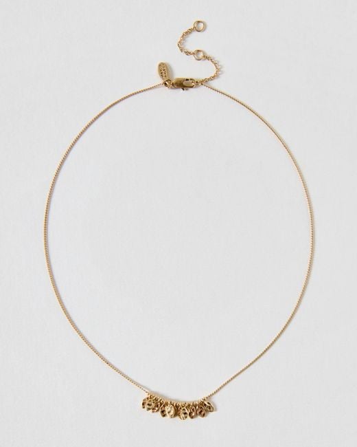 Oliver Bonas Metallic Mae Tone Cluster Charm Necklace
