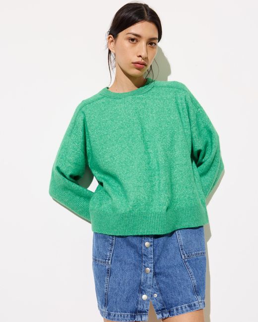 Oliver Bonas Green Sparkle Crew Neck Knitted Jumper, Size 6