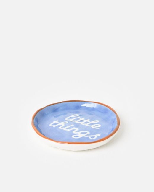 Oliver Bonas Blue Little Things Ceramic Ring Dish
