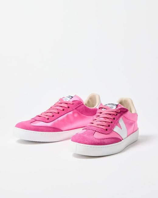 Victoria Pink Berlin Serraje & Nylon Fuchsia Trainers, Size Uk 3