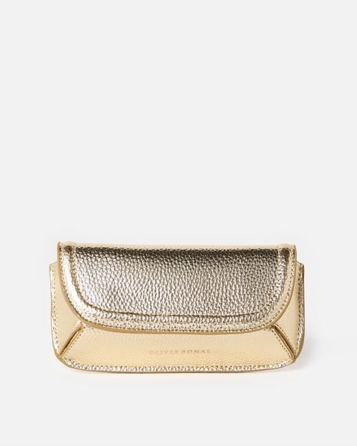 Oliver Bonas Natural Carly Metallic Sunglasses Case