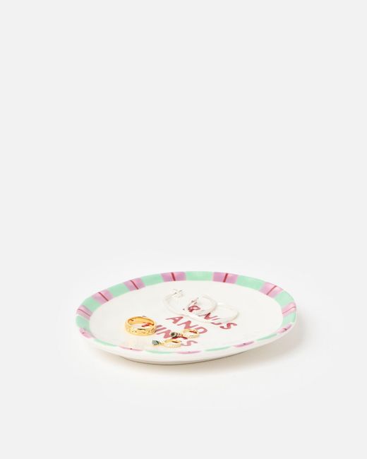 Oliver Bonas White Rings And Things Trinket Dish