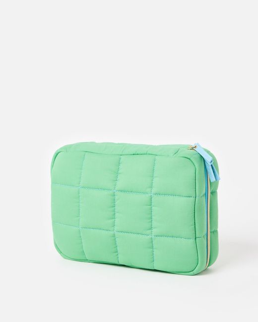 Oliver Bonas Mint Green Padded Fold Out Hanging Wash Bag