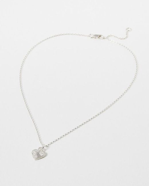 Oliver Bonas Mikaela Lyons X Flower Heart Pendant Necklace in White Lyst