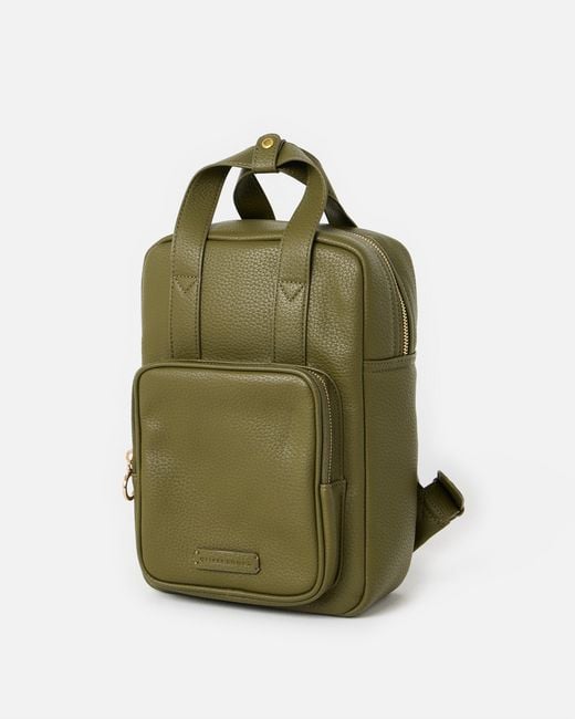 Oliver Bonas Green Mami Khaki Mini Backpack