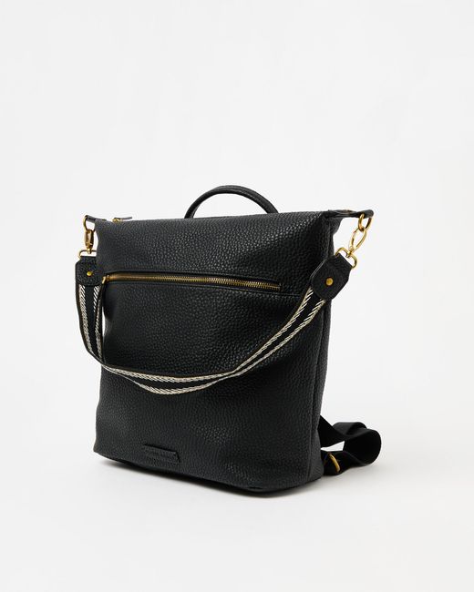 Oliver Bonas Blue Ethel Monochrome Strap Backpack