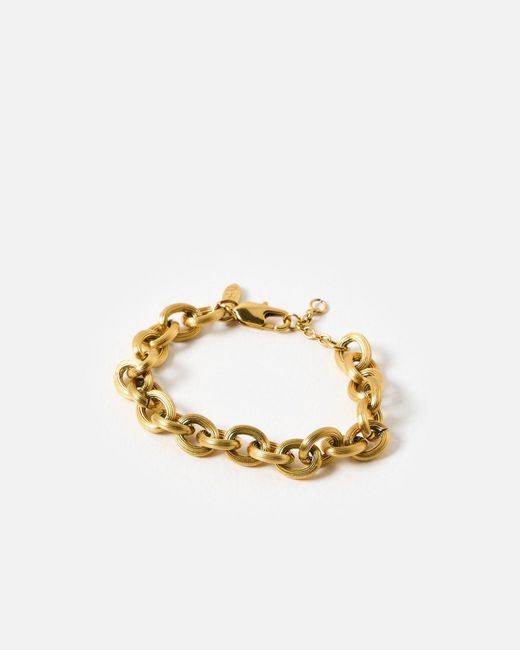 Oliver Bonas Metallic Jane Etched Tone Waterproof Chunky Chain Bracelet