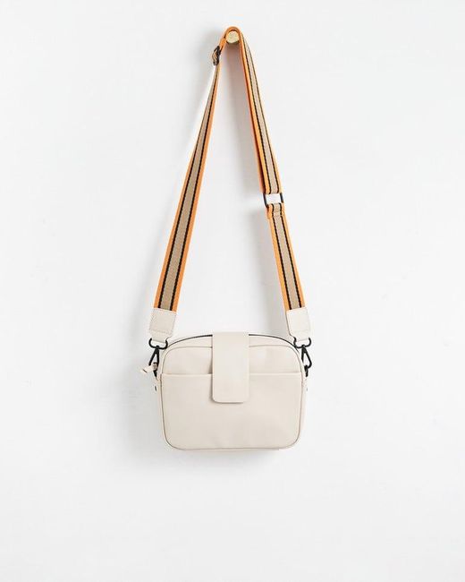 Oliver Bonas Eve Fold Over Crossbody Camera Bag Large in White Lyst