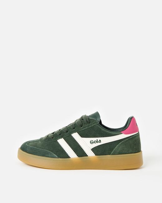 Gola Green Viper Dark Khaki & White Trainers, Size 5
