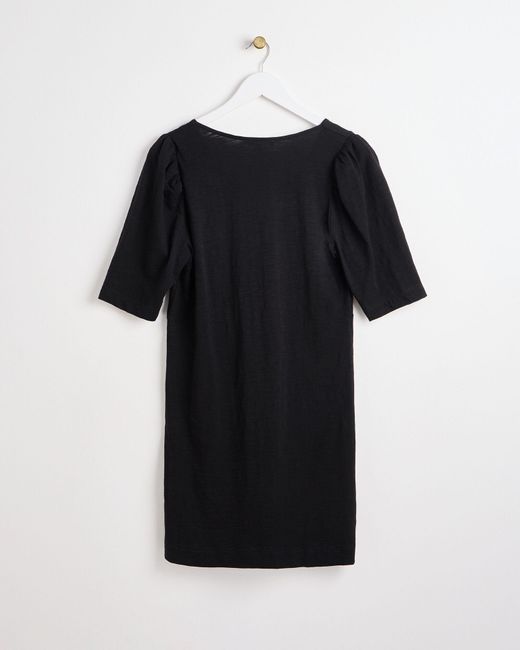 Oliver Bonas Black Button Up Jersey Dress, Size 6
