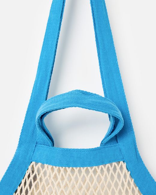Oliver Bonas Blue Cream & Ciao Bella Net Shopper Bag