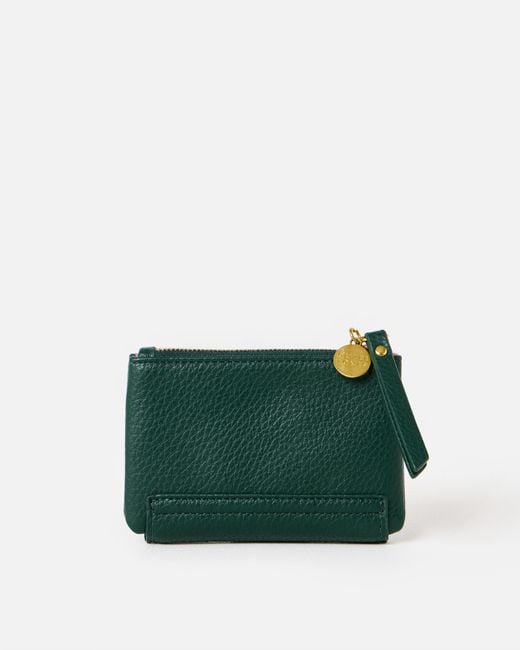 Oliver Bonas Millie Forest Green Zipped Pouch