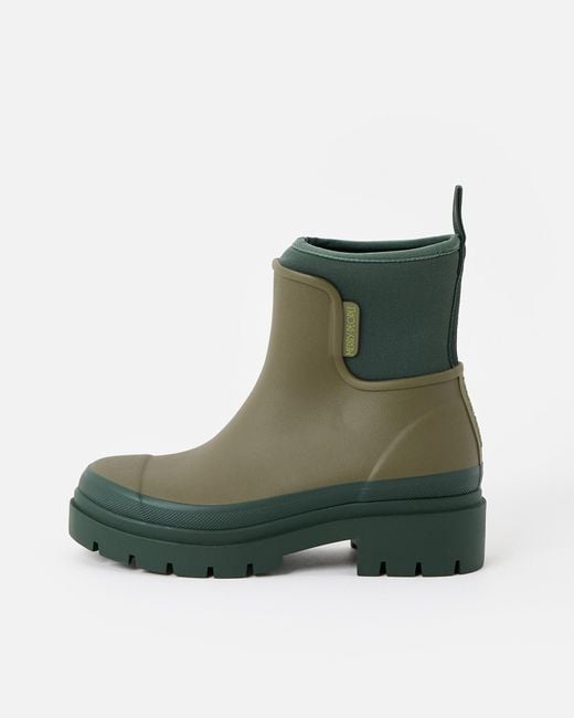 Merry People Green Khaki Tully Ankle Wellington Boots, Size Uk 3