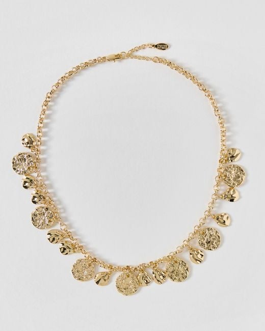 Oliver Bonas Metallic Cassia Tone Multi Charm Necklace