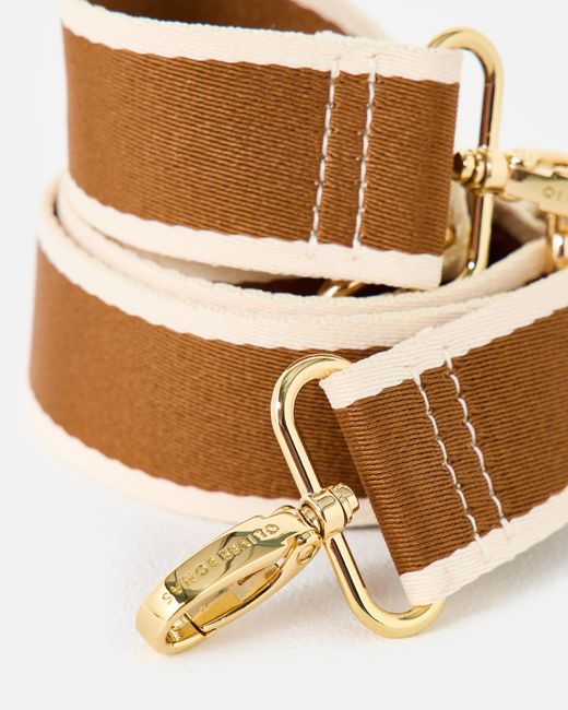 Oliver Bonas White Tan Crossbody Bag Strap
