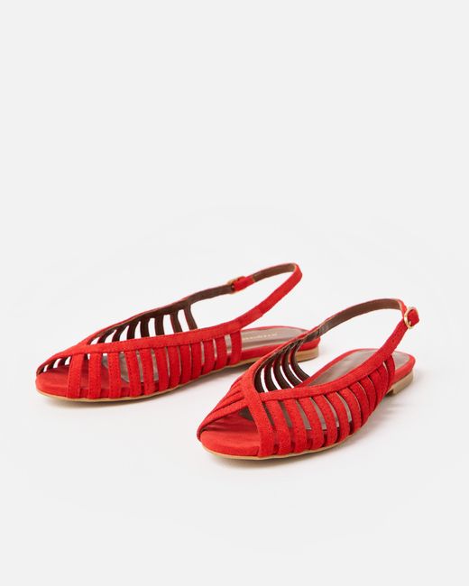 Anonymous Copenhagen Red Carminho 20 Suede Sandals, Size 3