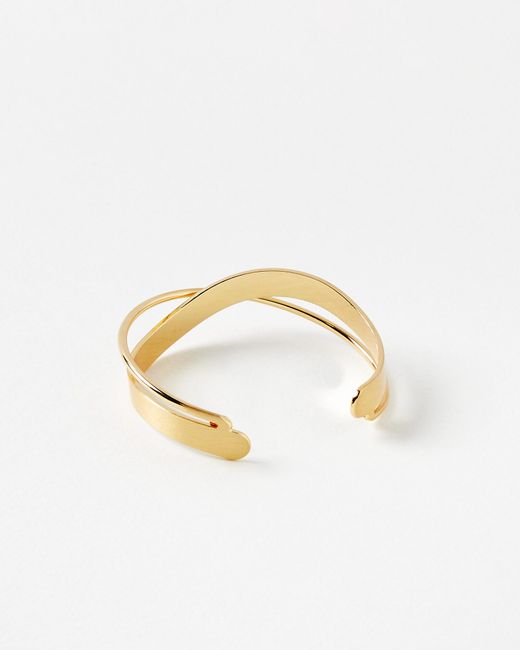 Oliver Bonas White Agatha Twist Tone Bangle