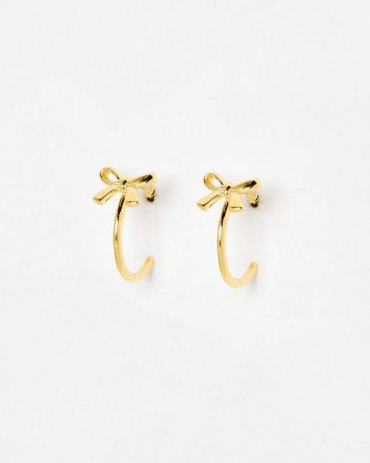 Oliver Bonas Metallic Paloma Bow Hoop Earrings