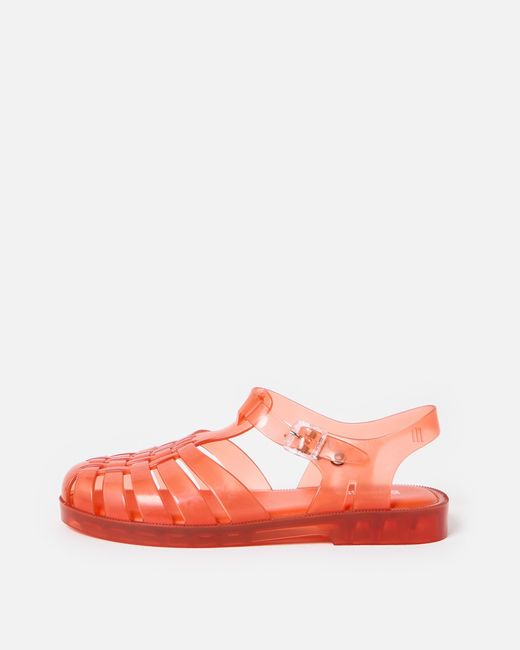 Melissa Red Possession Orange Jelly Fisherman Sandals, Size 3