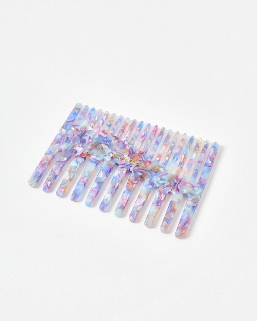Oliver Bonas Etta & Purple Double Edged Hair Comb in Blue | Lyst UK