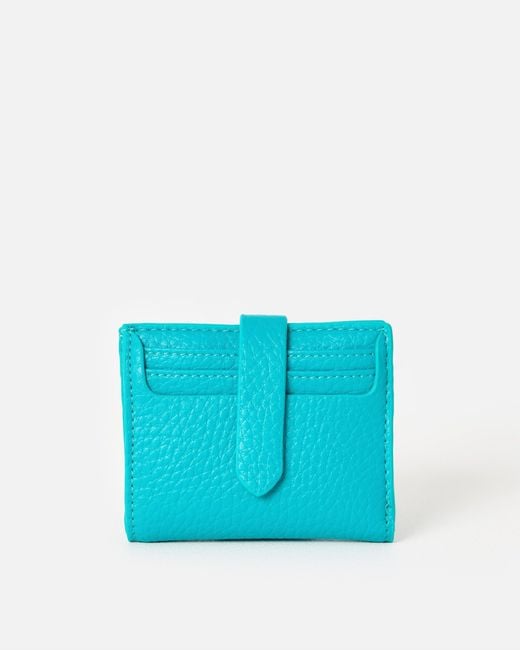 Oliver Bonas Blue Ettie Aqua Fold Over Card Holder