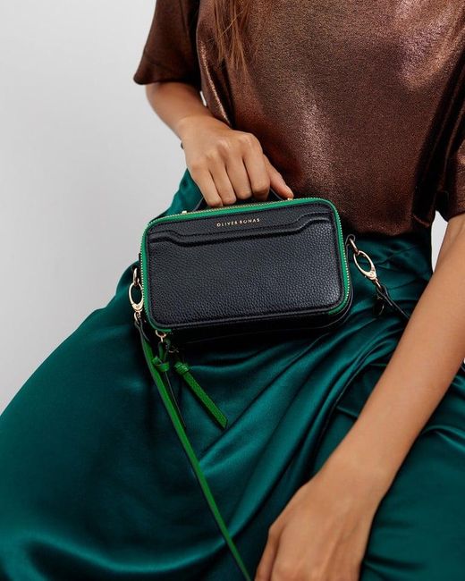 Oliver Bonas Eliana & Green Crossbody Bag in White Lyst