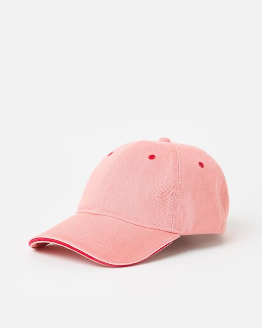 Oliver Bonas Pink Light Denim Cap Hat