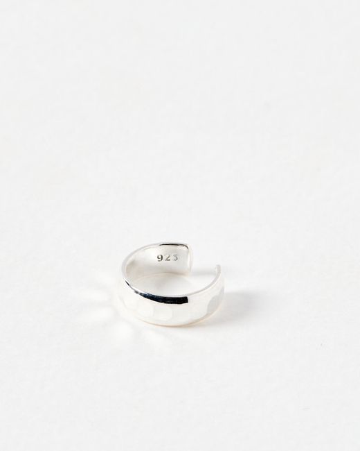 Oliver Bonas White Donna Disco Faceted Ear Cuff